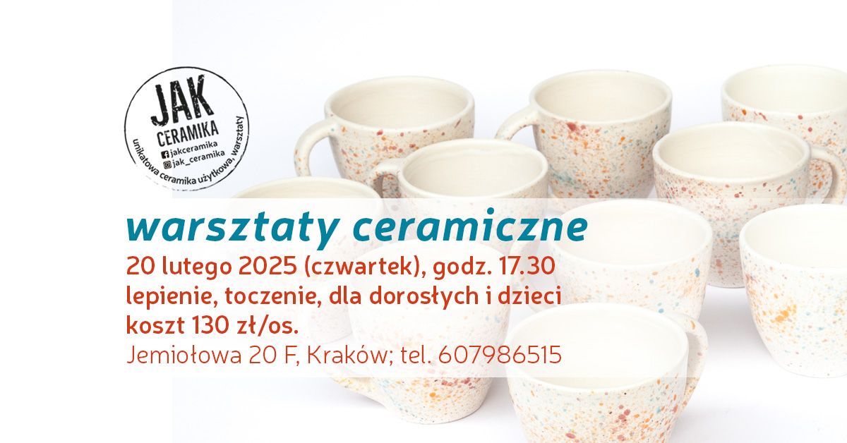 Warsztaty ceramiczne w pracowni JAK CERAMIKA