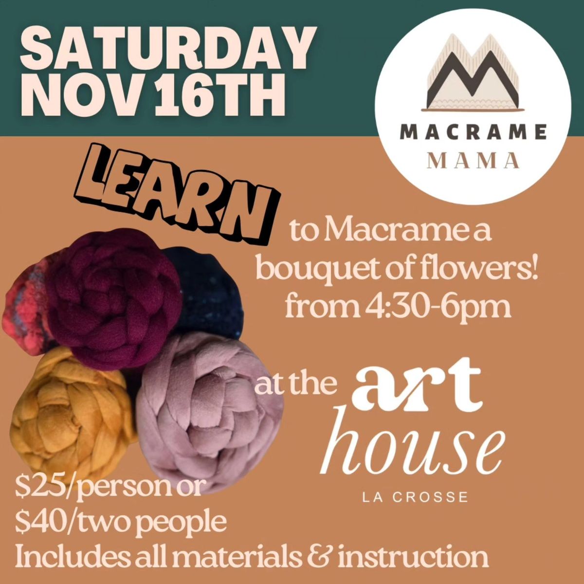 Macrame Flower Bouquet Workshop