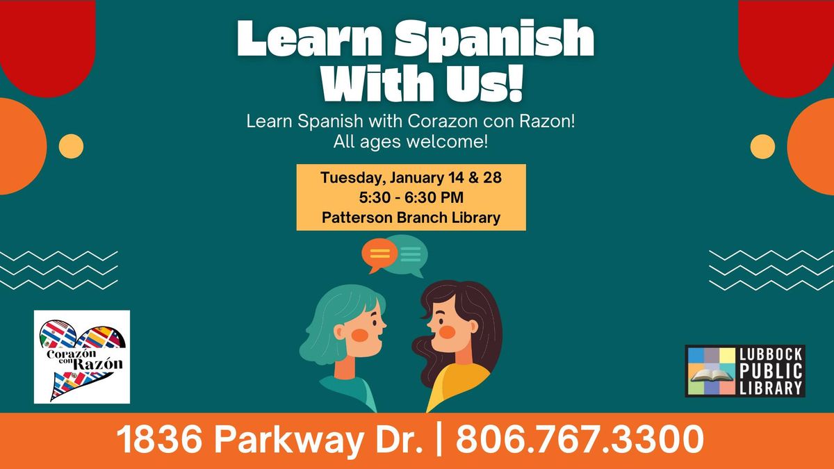 Learn Spanish With Us at Patterson Branch Library