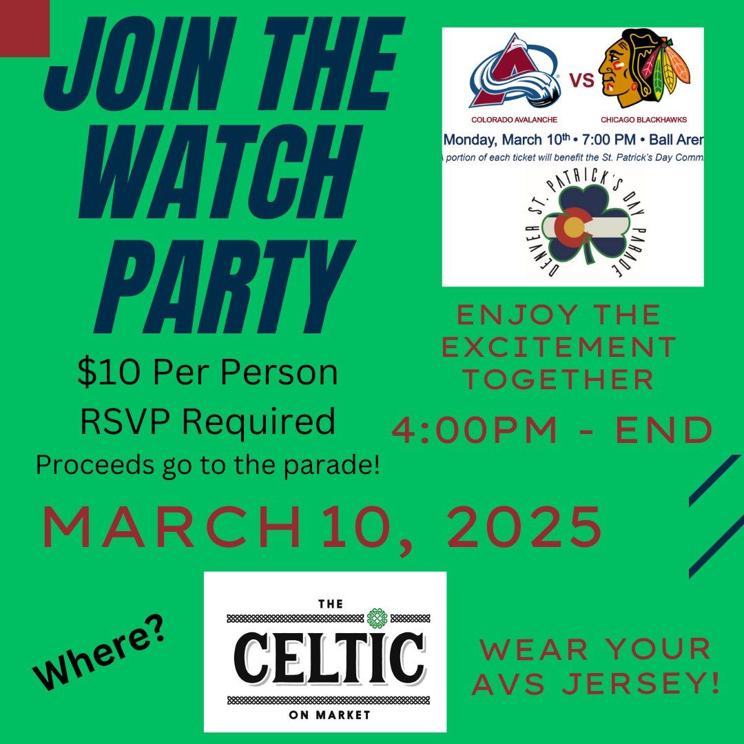 Watch Party AVS v Blackhawks Fundraiser