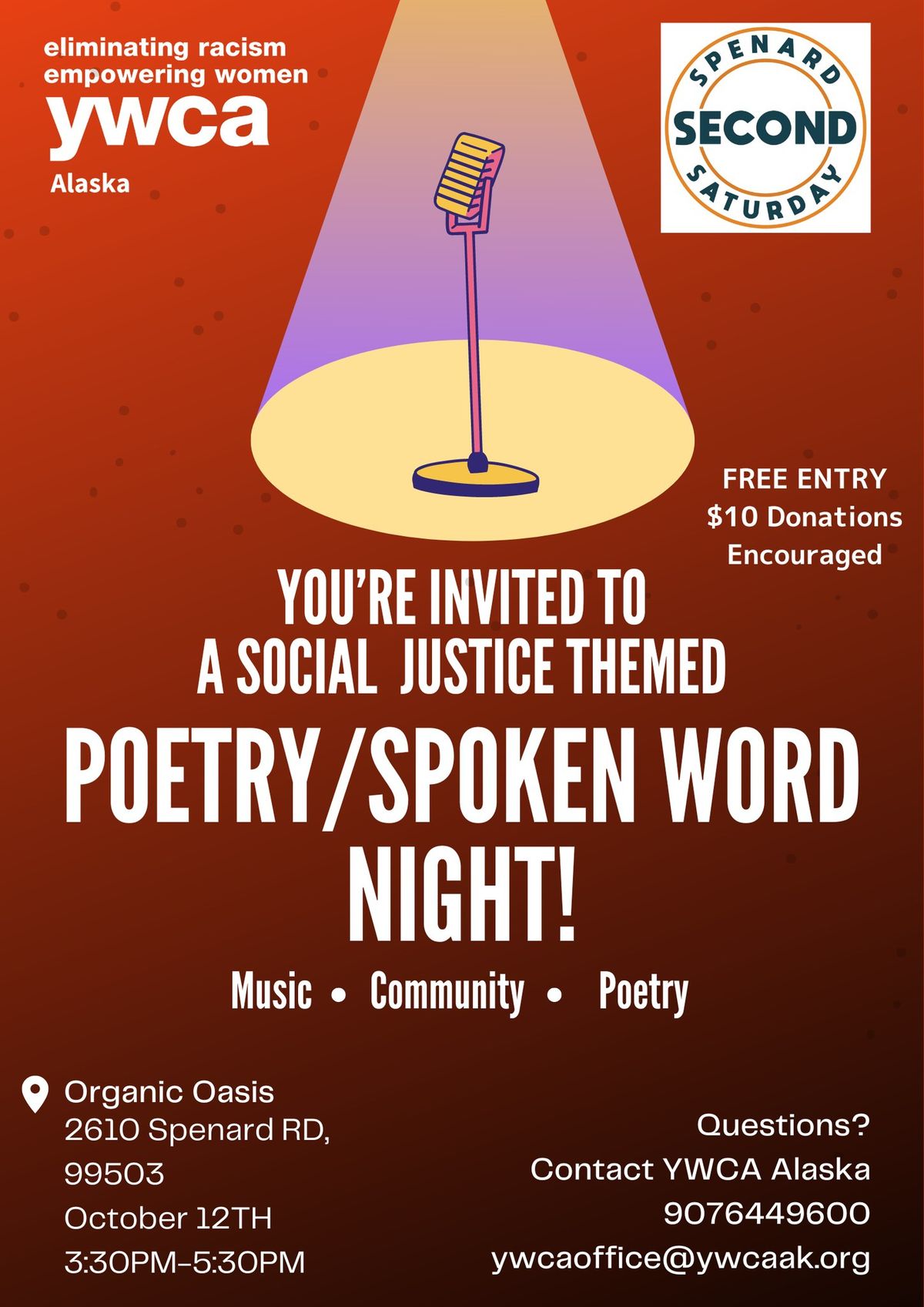 YWCA Alaska's Spoken Word\/Poetry Night