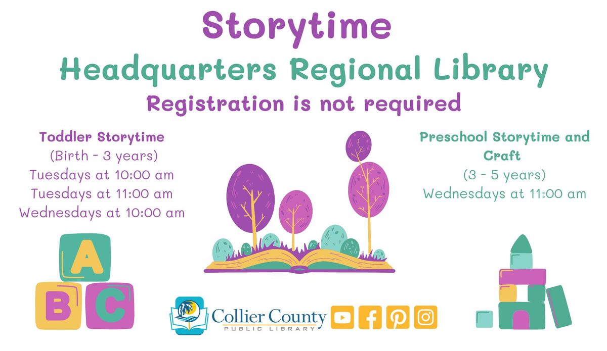 Storytime at Headquarters Regional Library