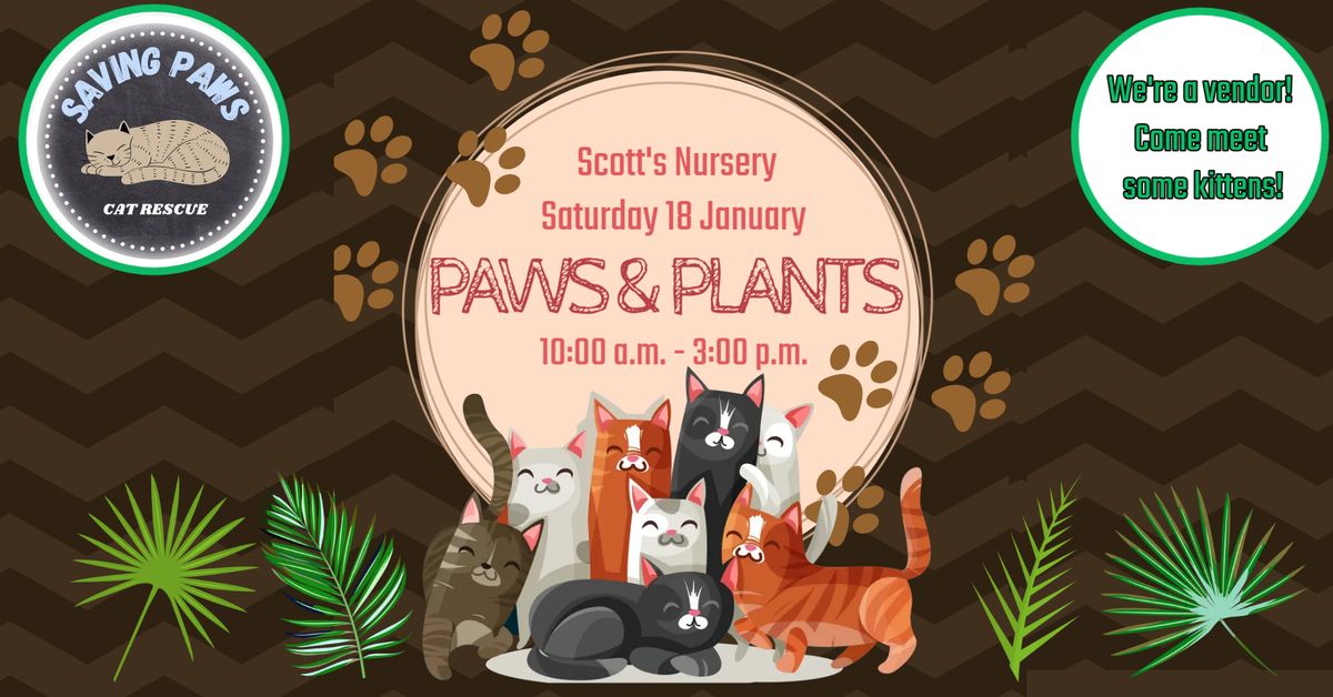 Saving Paws Cat Rescue at Paws and Plants (Scott's Nursery)