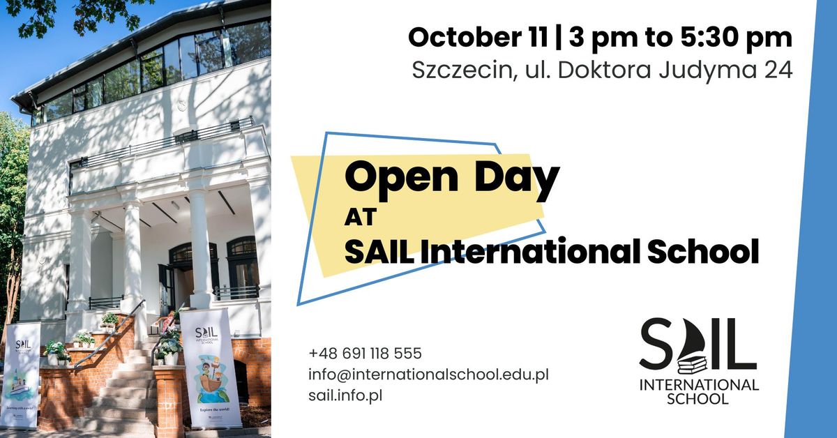 Open Day at Sail International School \u2013 Explore the best in International education in Szczecin!