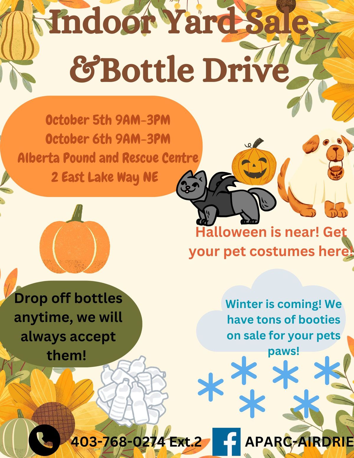 Indoor Fall Yard Sale & Bottle Drive 