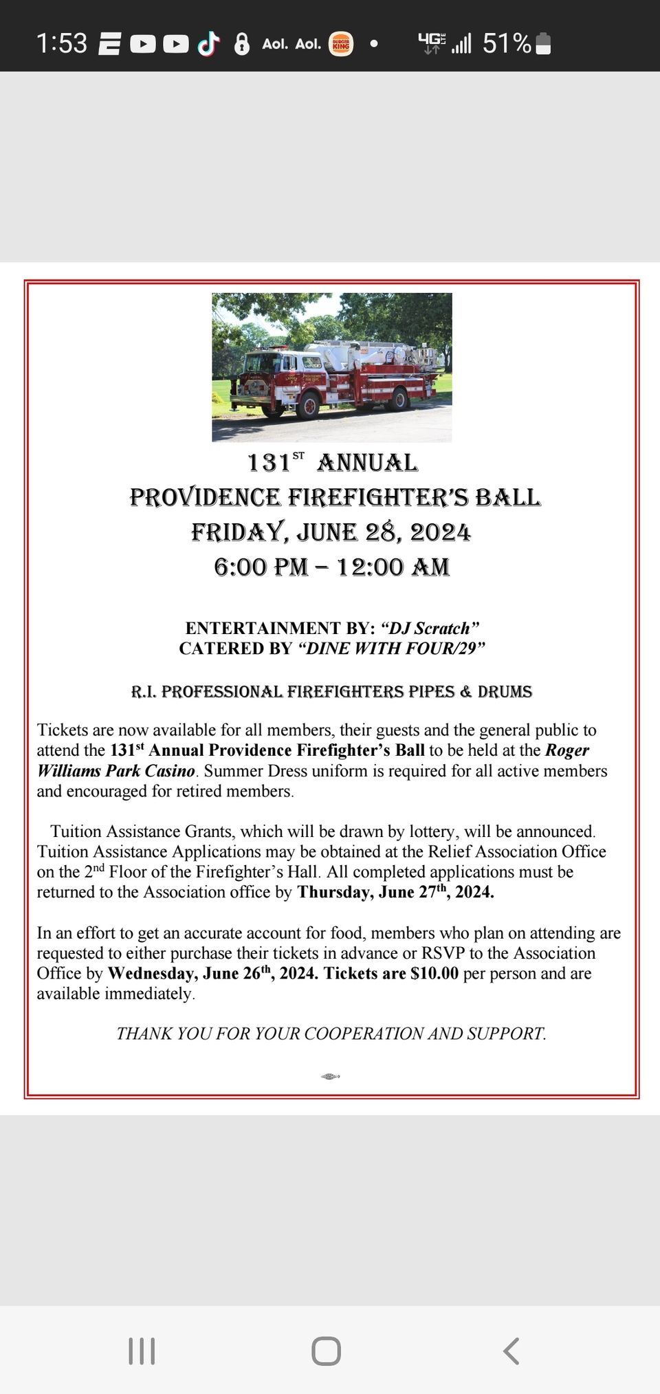 131st Annual Firefighter's Ball