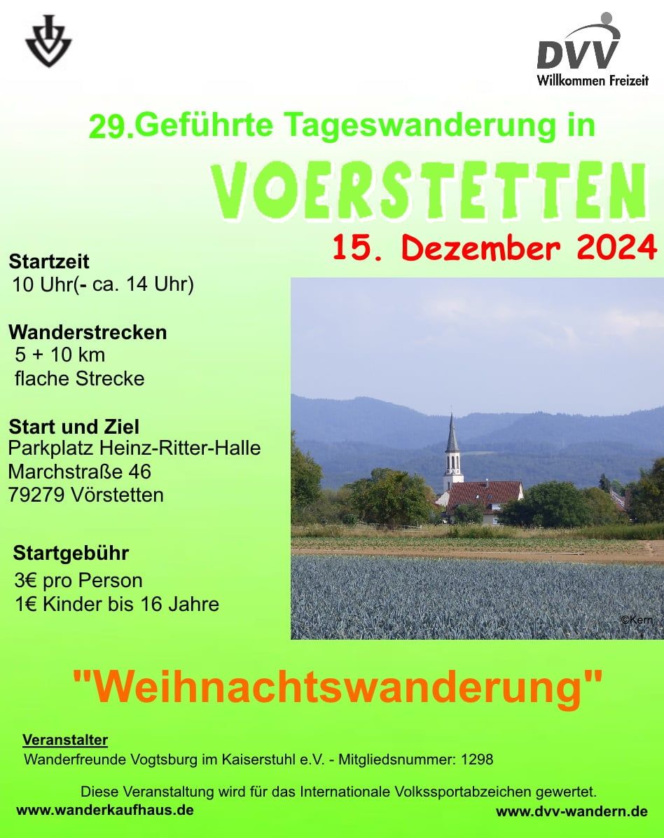 GTW in V\u00f6rstetten "Weihnachtswanderung"