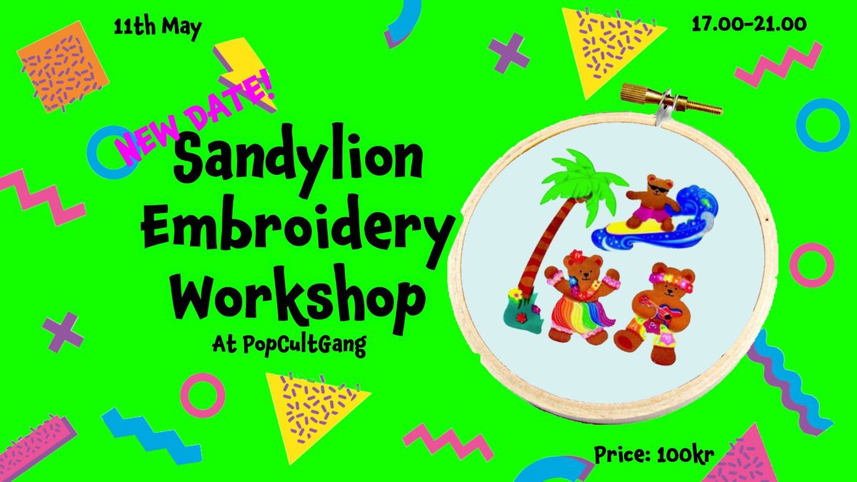 Sandylion embroidery workshop