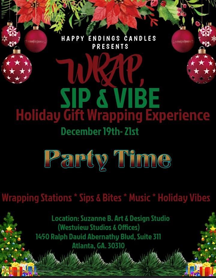 Wrap, Sip & Vibe: Holiday Gift Wrapping Experience!