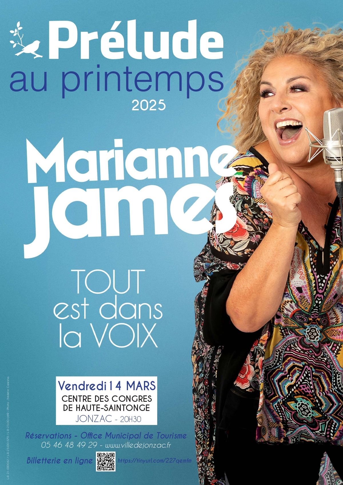  Spectacle Marianne James - Pr\u00e9lude au printemps 2025 - Jonzac