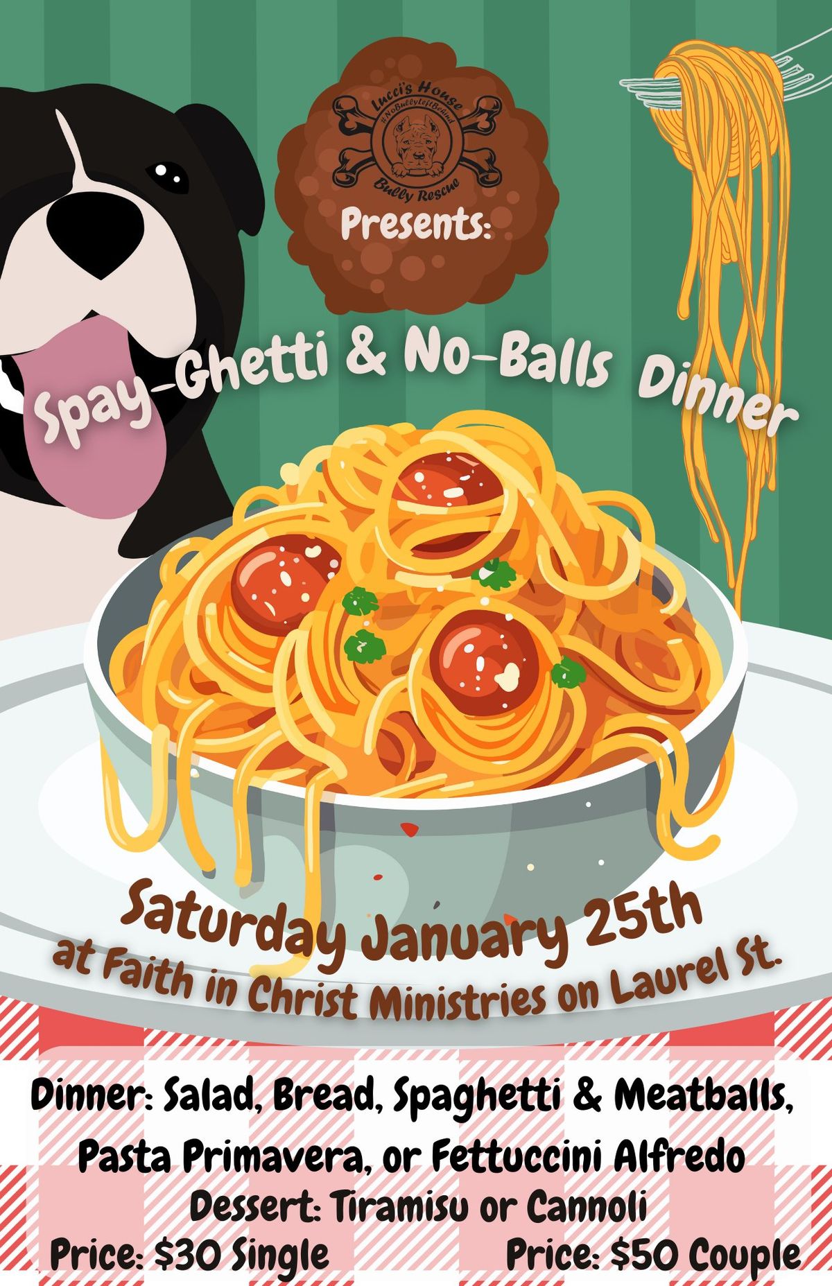 Spay-Ghetti No-Balls Dinner Benefitting LHBR