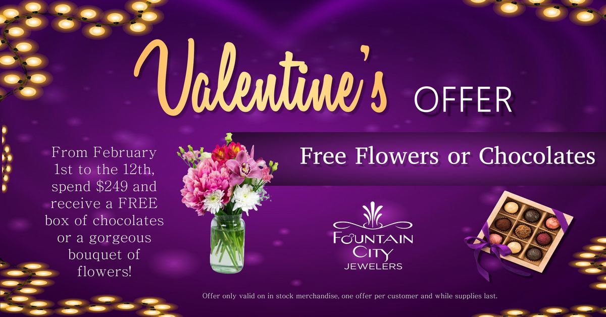 Free Flowers or Chocolates for Valentine's Day 