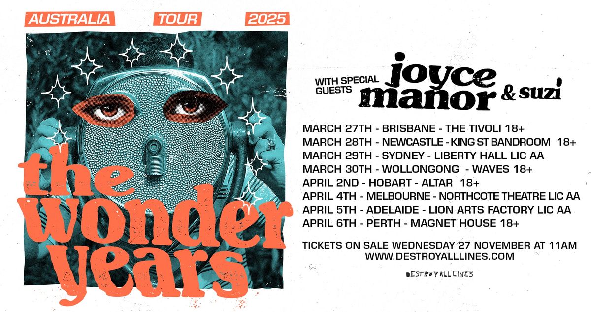 The Wonder Years Aus Tour with Joyce Manor \u2013 Sydney Lic AA 