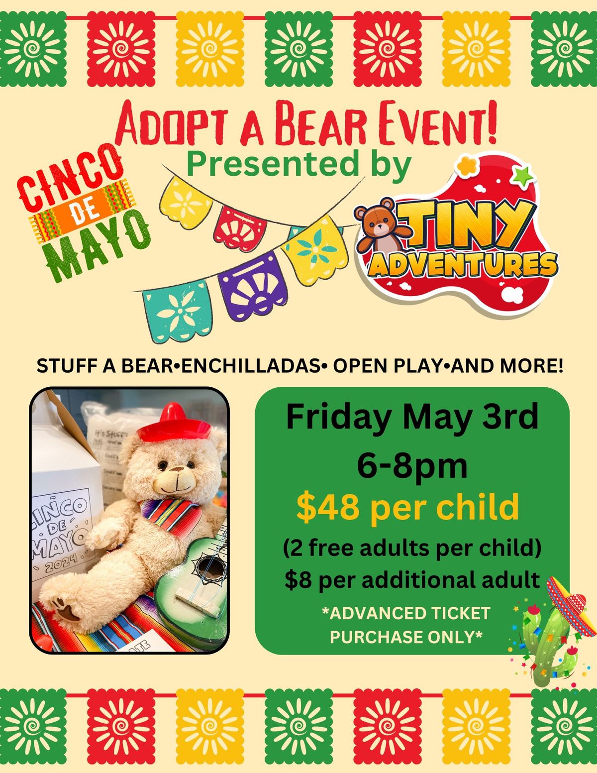 Adopt a bear stuffy for Cinco de Mayo! 