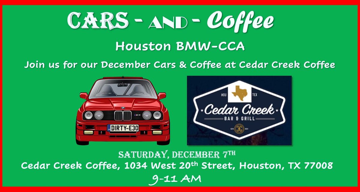 December Cars & Coffee in the Heights!