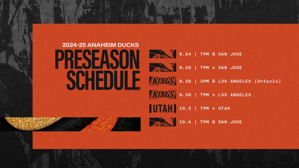 NHL Preseason: Utah Hockey Club at Anaheim Ducks