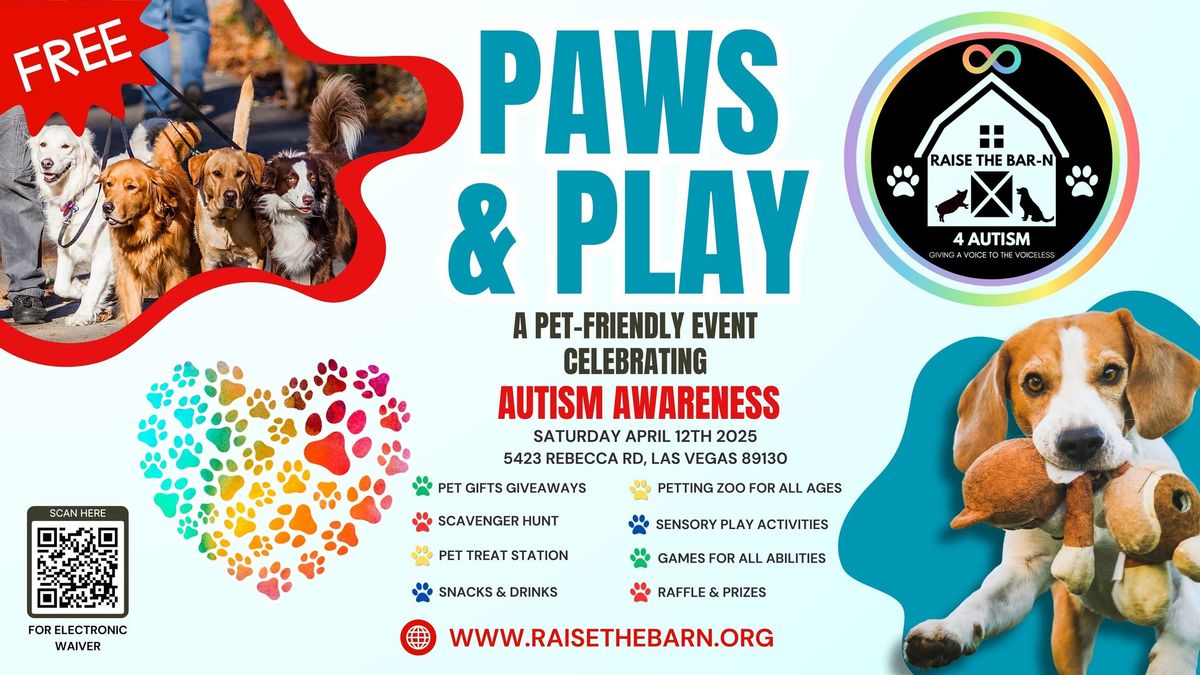 Paws & Play!\ud83d\udc3e\u2764\ufe0f A Pet-Friendly Event Celebrating Autism Awareness!\u2764\ufe0f