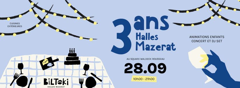 Anniversaire des Halles Mazerat au square Waldeck Rousseau