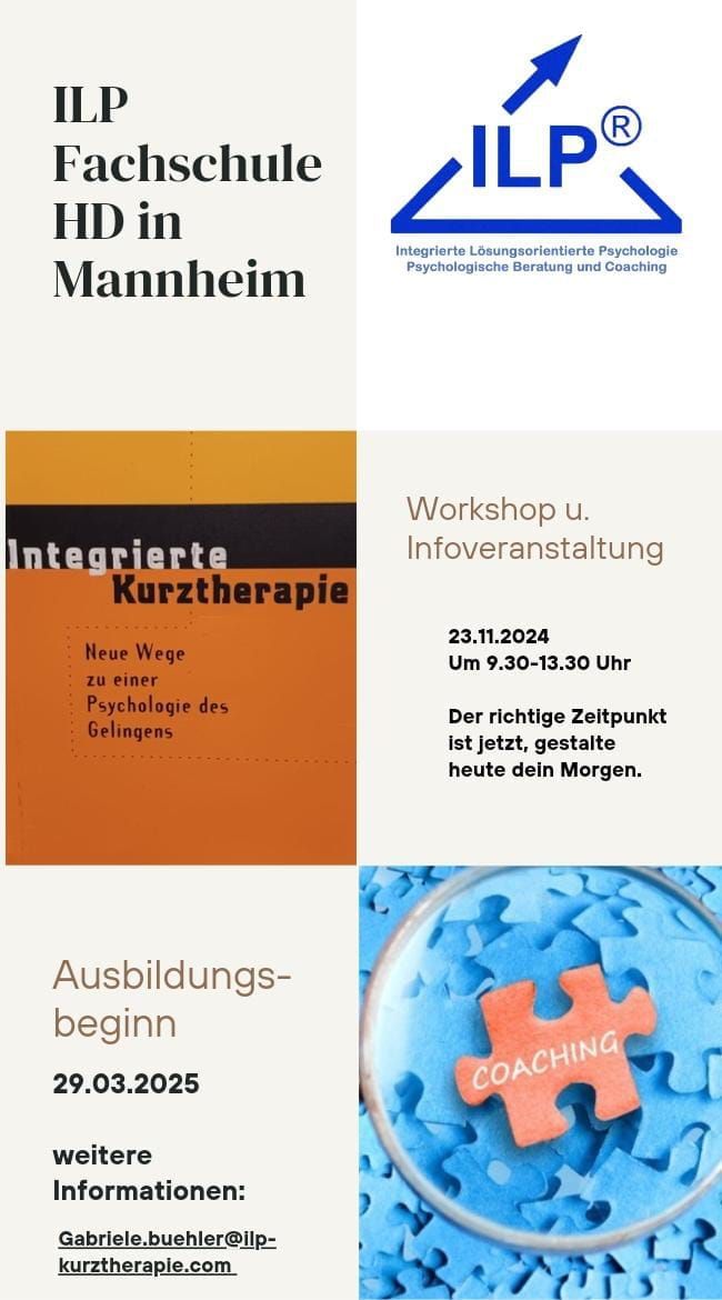 ILP Workshop und Infoveranstaltung