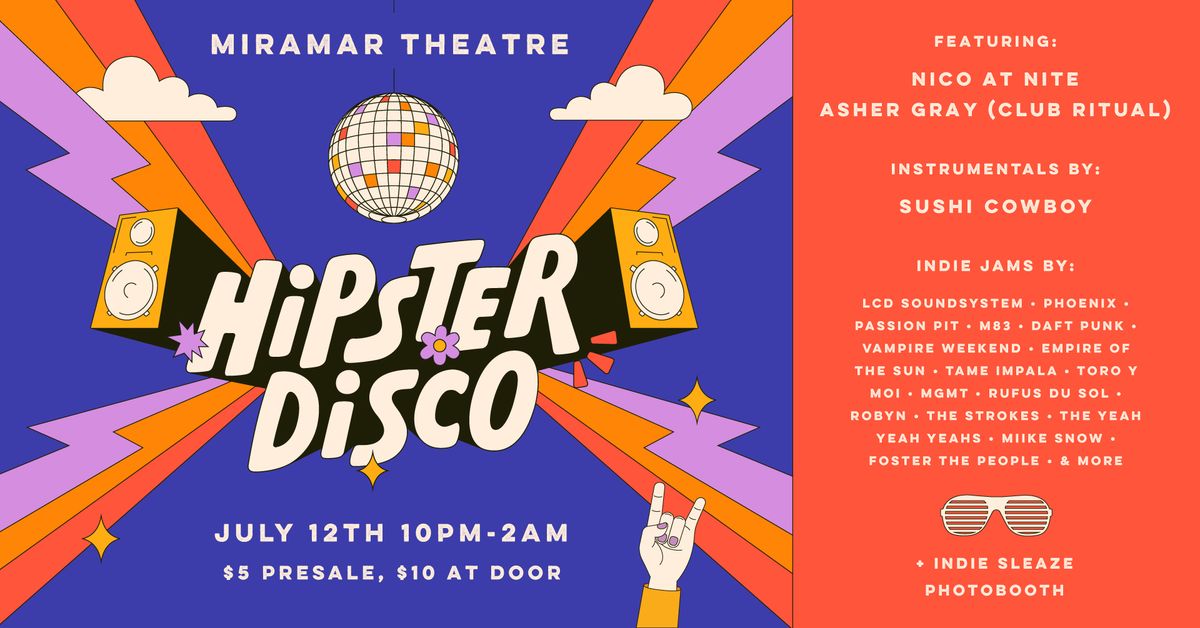 Hipster Disco at The Miramar Theatre