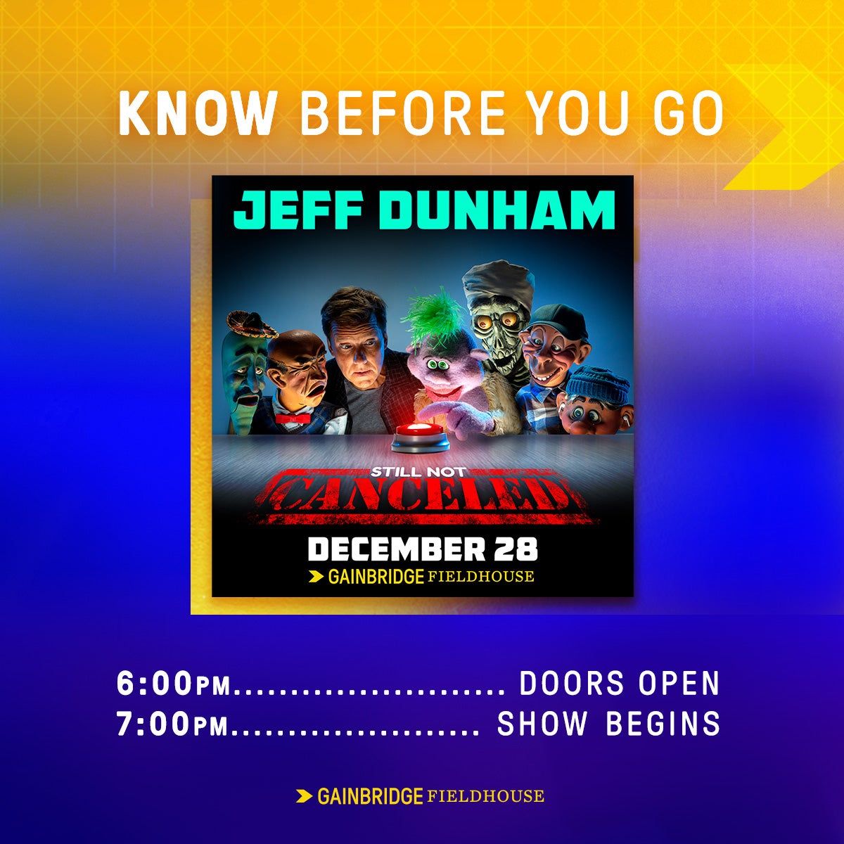 Jeff Dunham at Gainbridge Fieldhouse