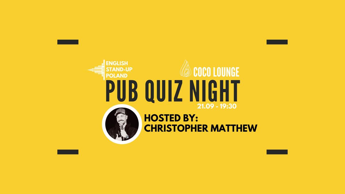 PUB QUIZ NIGHT AT COCO LOUNGE