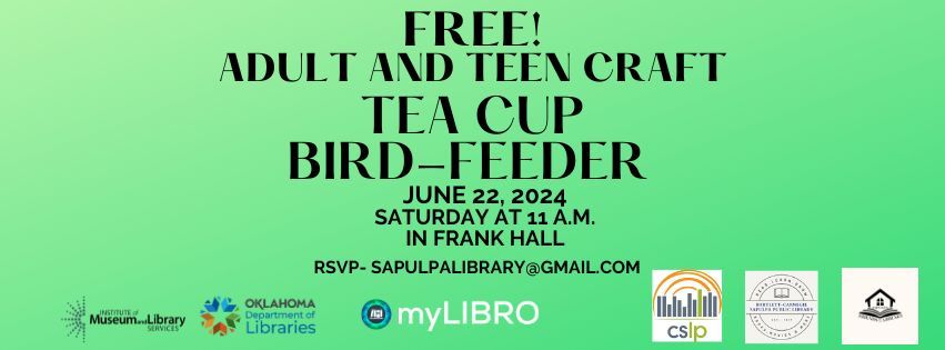 Adult & Teen SRP Craft - Tea Cup Bird Feeder