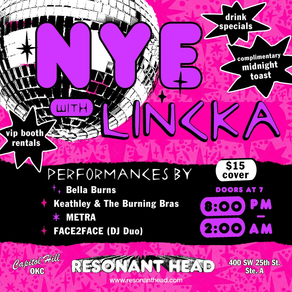 NYE WITH LINCKA AT RESONANT HEAD