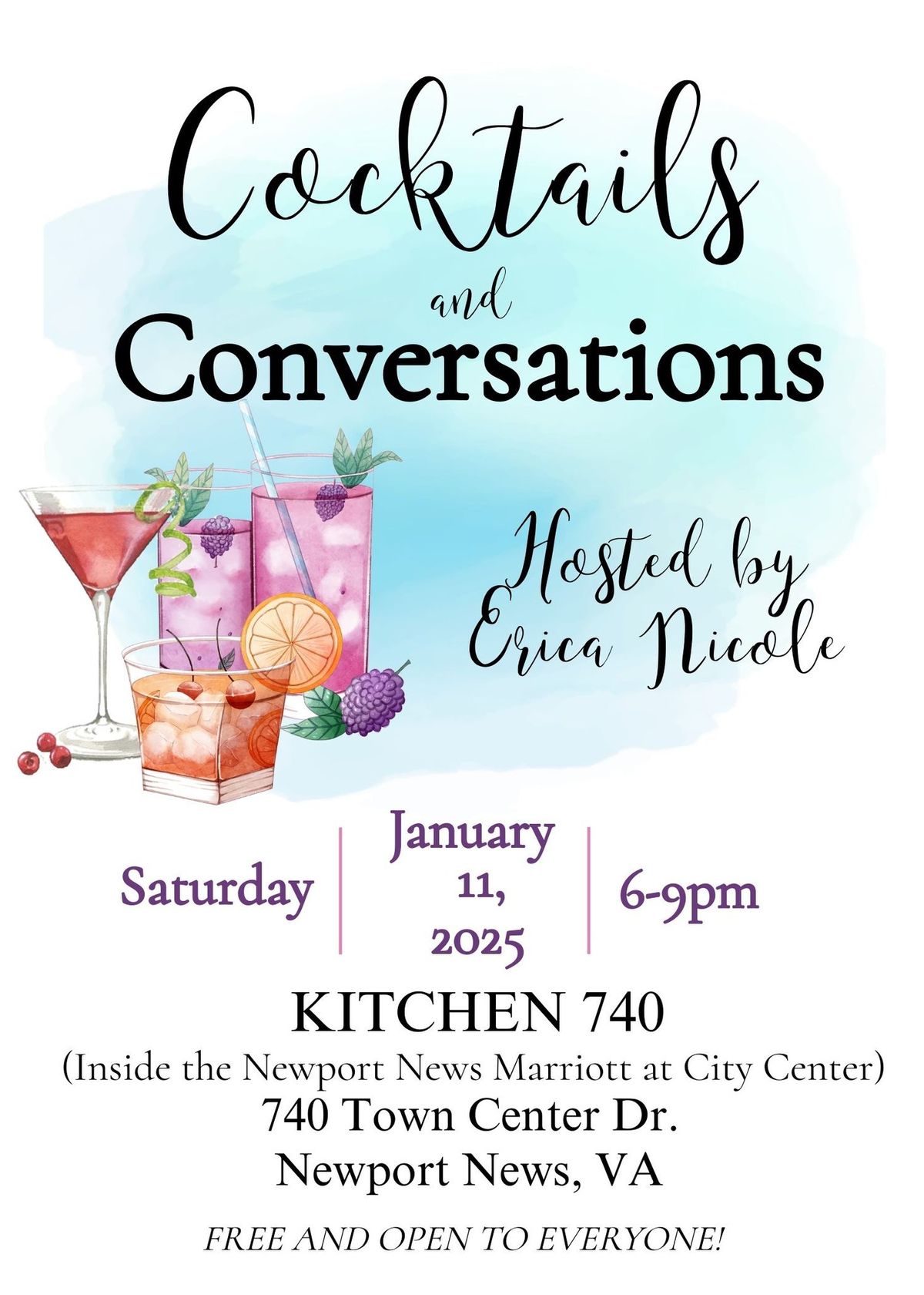 Cocktails & Conversations by Erica Nicole