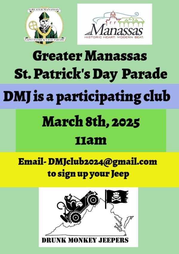 DMJ Participating Club in the Greater Manassas St. Patrick's Day Parade!!