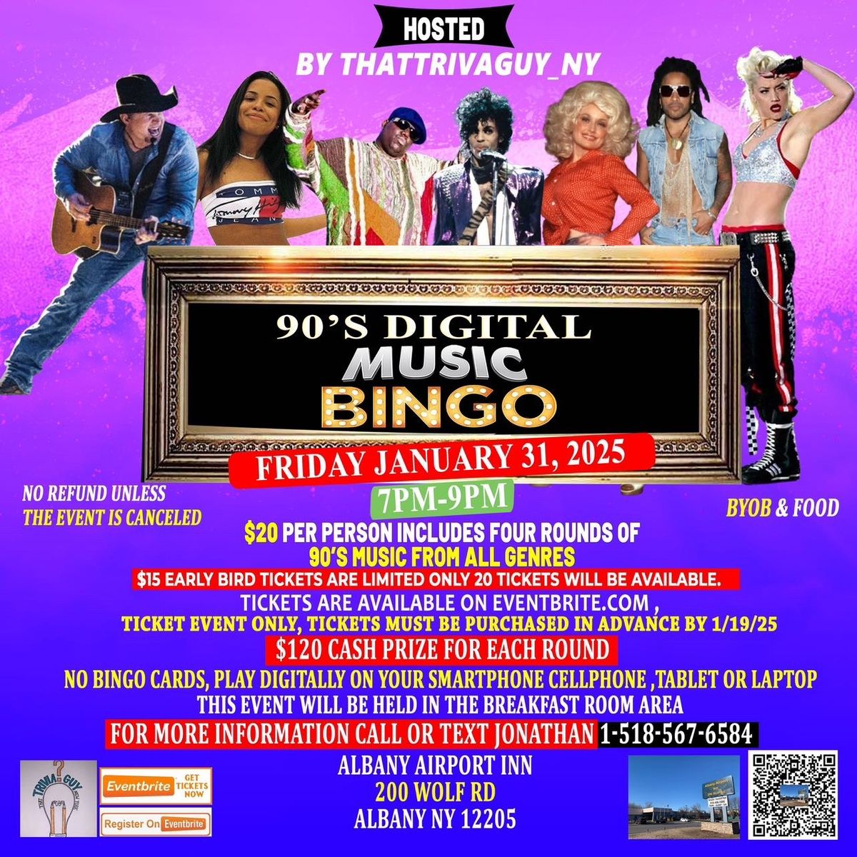 90\u2019S DIGITAL MUSIC BINGO  