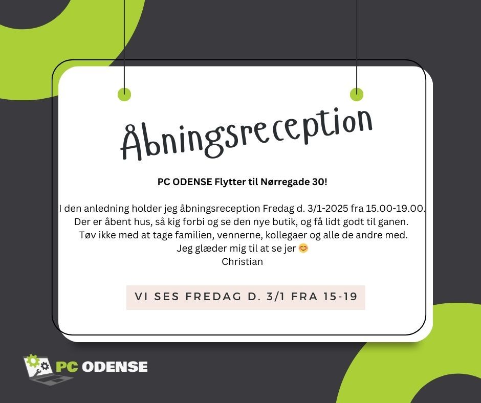 \u00c5bningsreception hos PC Odense