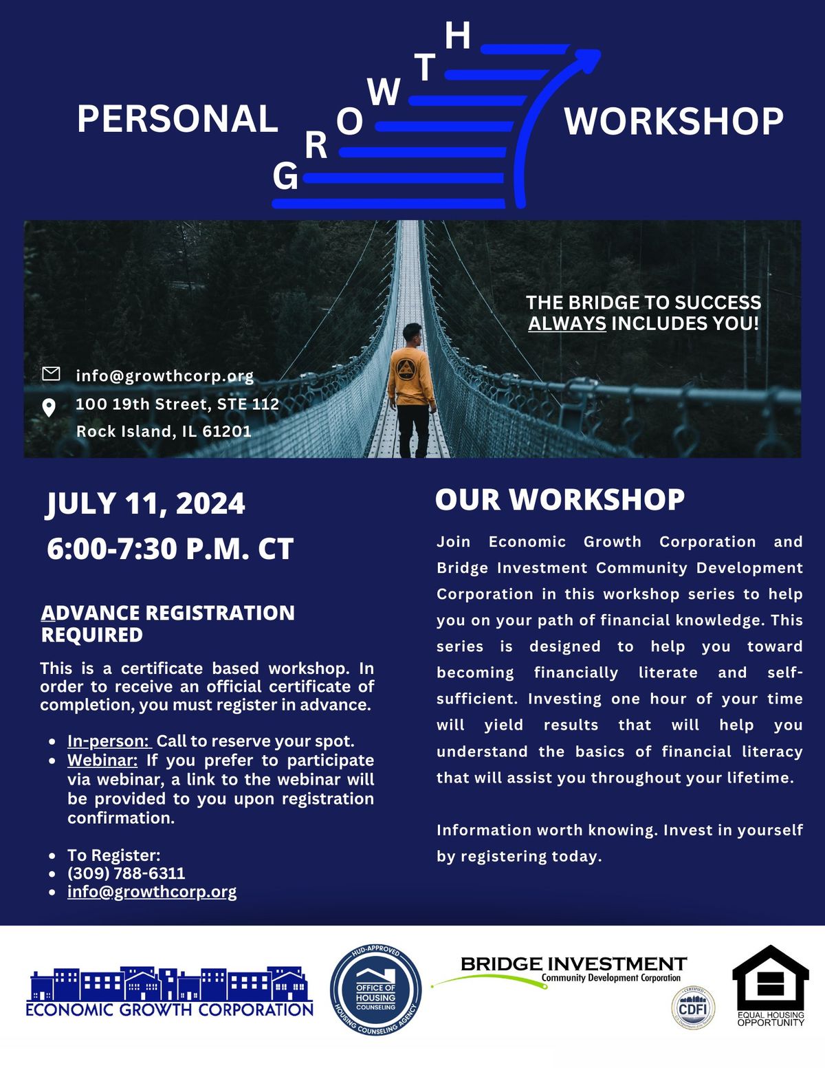 Personal Growth Workshop  | Improving your personal finances and increasing your financial stability
