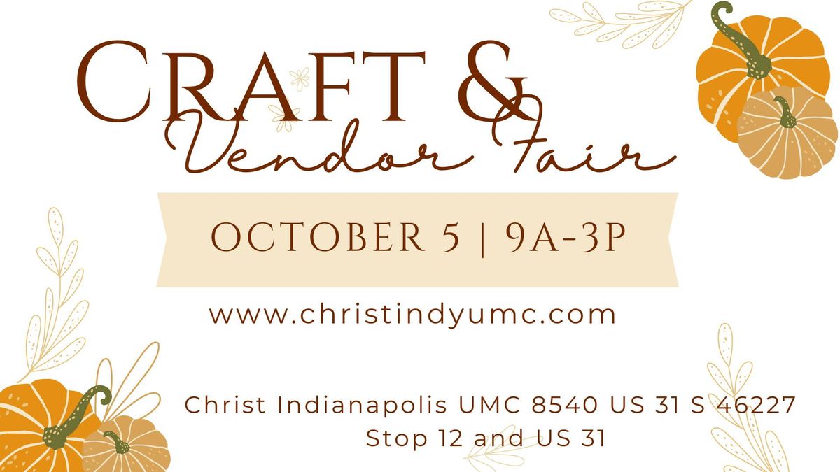 2024 Craft and Vendor Fair @ Christ Indy UMC