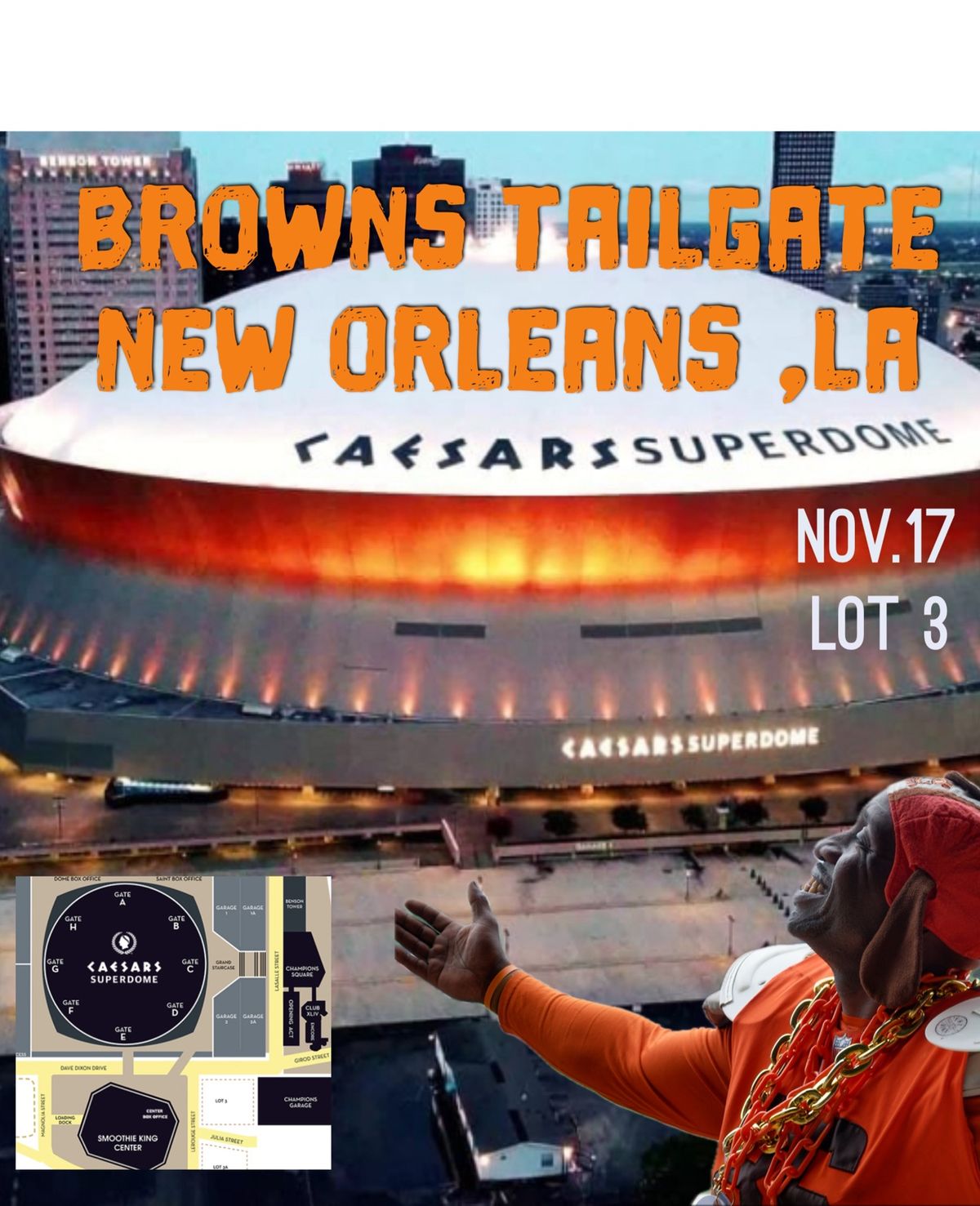 Browns Tailgate in New Orleans 