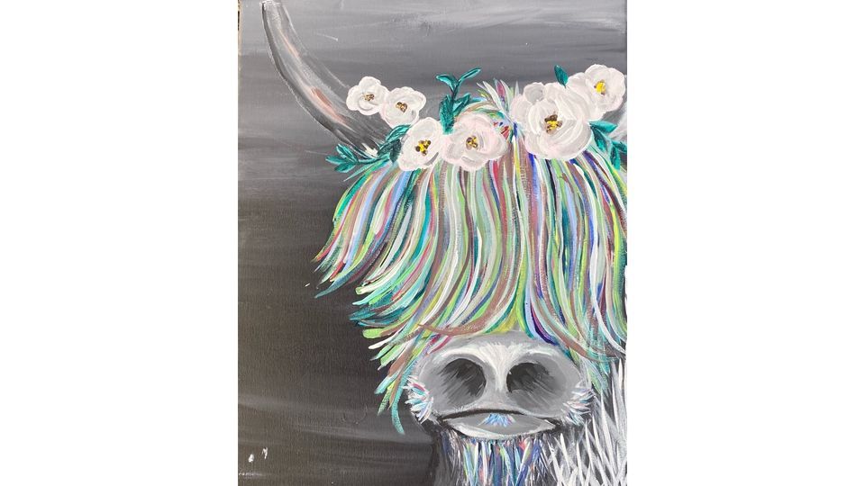 Highland Cow ~ $3 Sangrias \u2013 Paint and Sip \u2013 Lansing