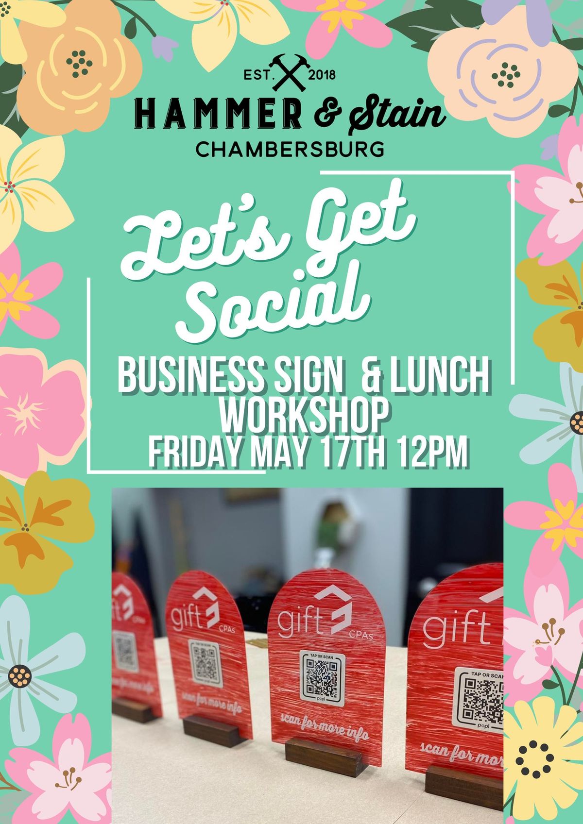 Friday May 17th- Let's get Social Business Sign & Lunch Workshop 12pm