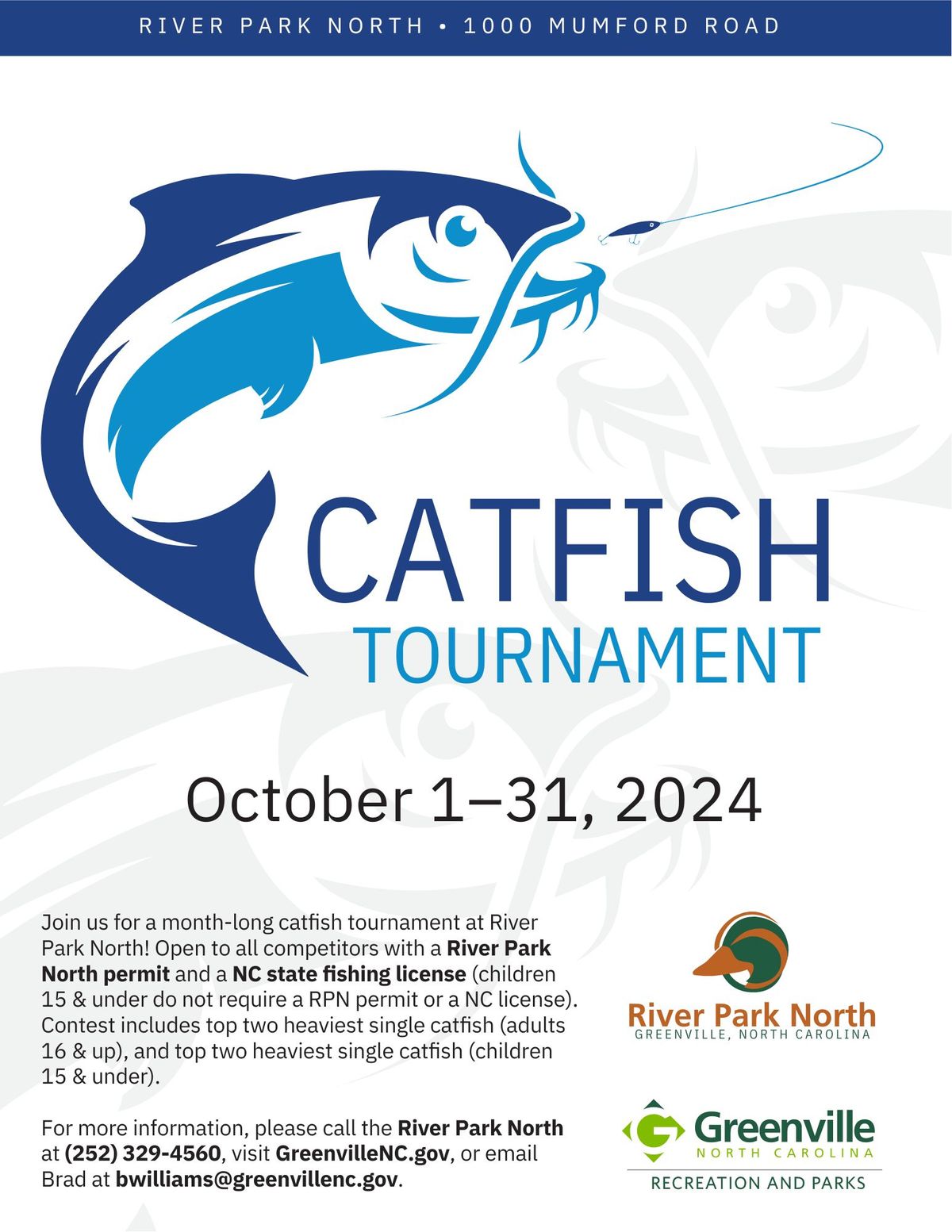 Annual October Catfish Tournament at River Park North 