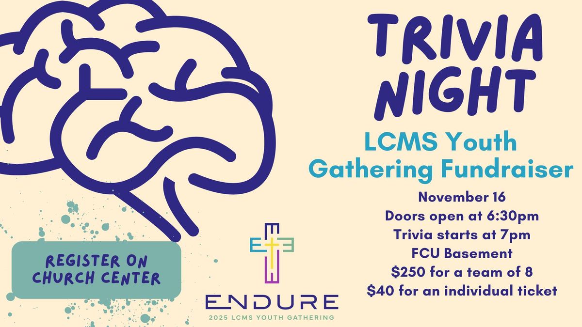 Trivia Night - LCMS Youth Gathering Fundraiser