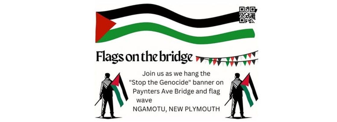 New Plymouth - Flags on the Bridge