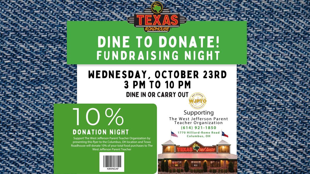 Texas Roadhouse x WJPTO Dine to Donate Night