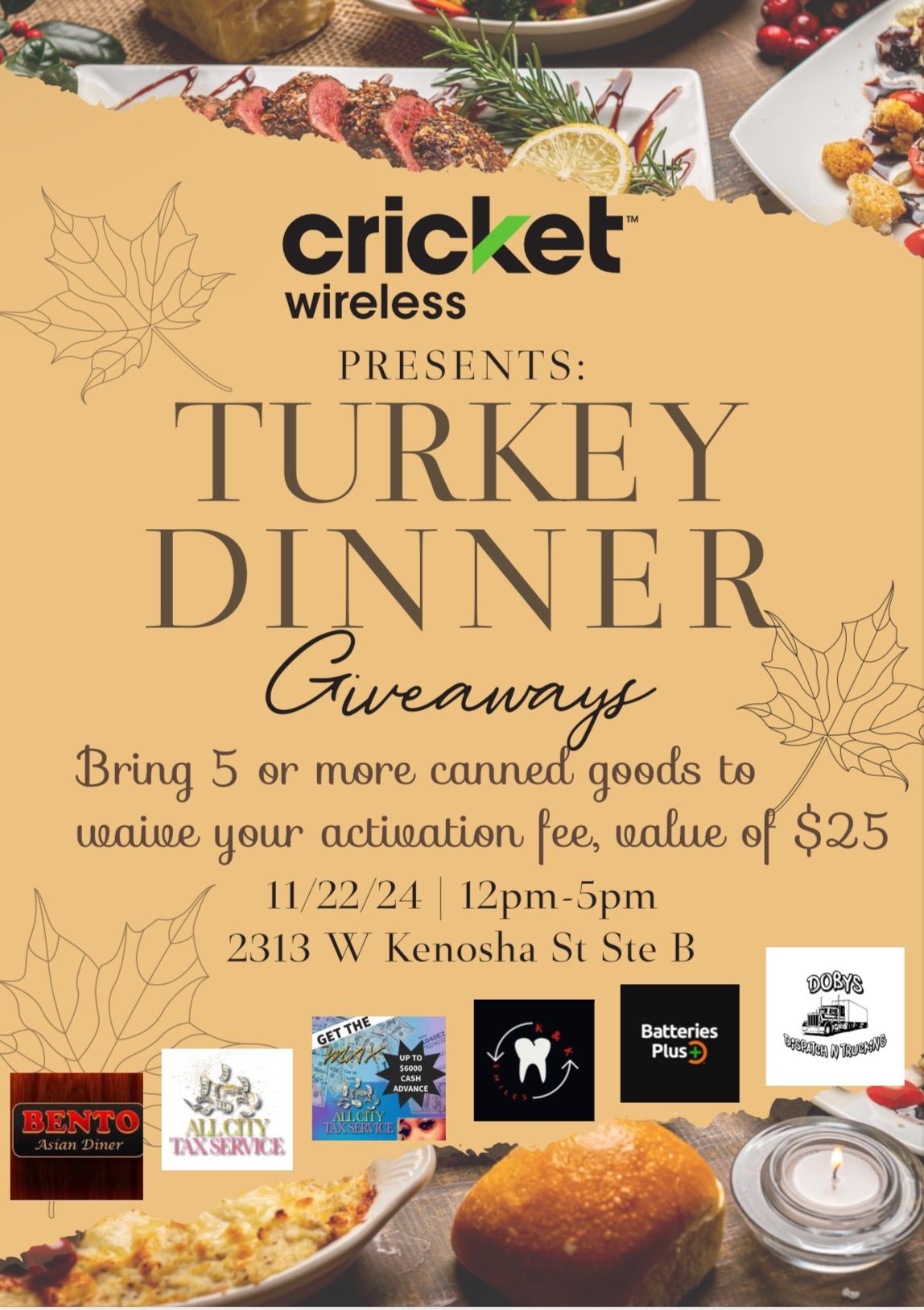 Turkey dinner giveaway 