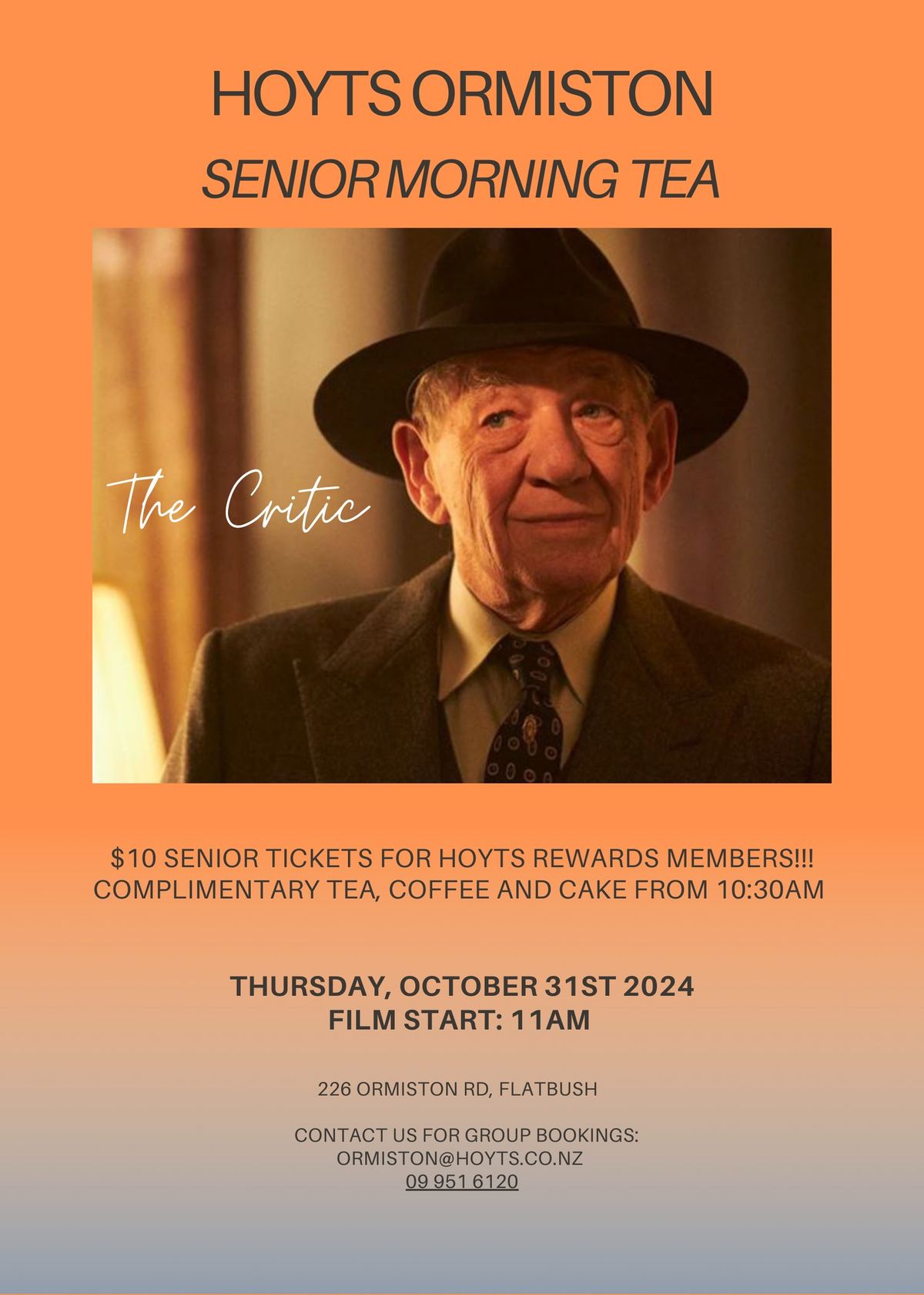 SENIOR MORNING TEA - The Critics 