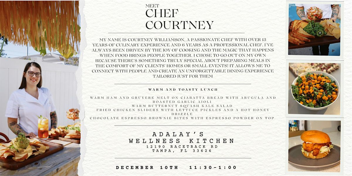 A "Warm & Toasty" Lunch: Welcome Chef Courtney to the Wellness Kitchen