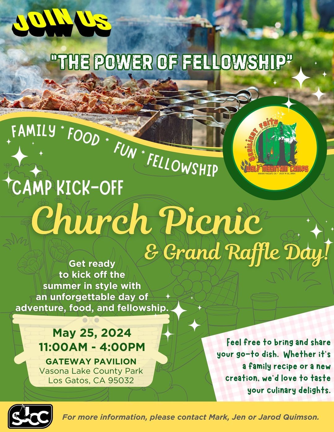 SJCC Family Annual Picnic  - "The Power Of Fellowship!" - 05.25.24-11:00 a.m.