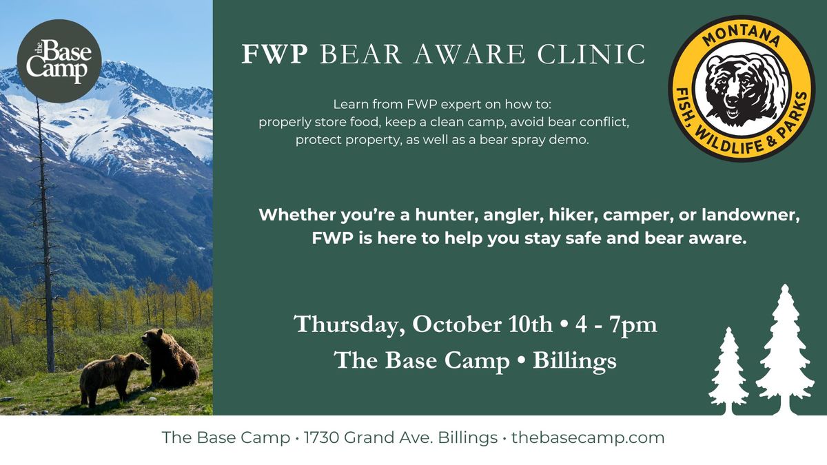 FREE Bear Aware Clinic