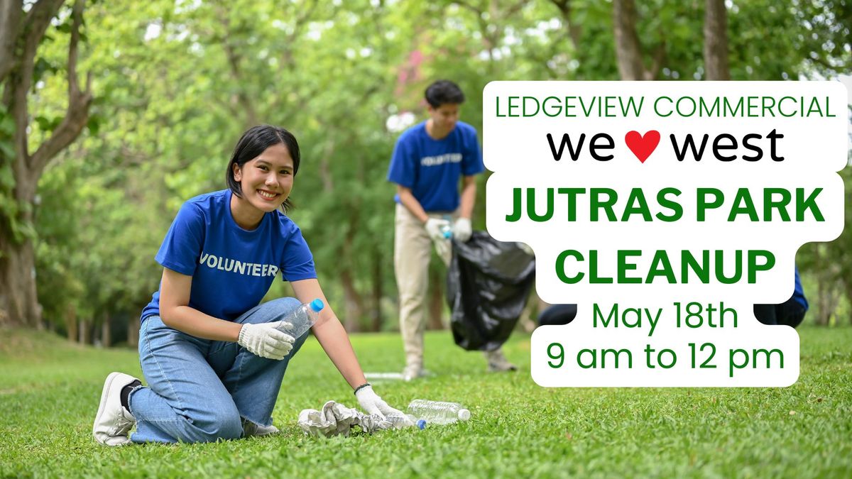 Jutras Park Cleanup with Ledgeview Commercial and We Heart West