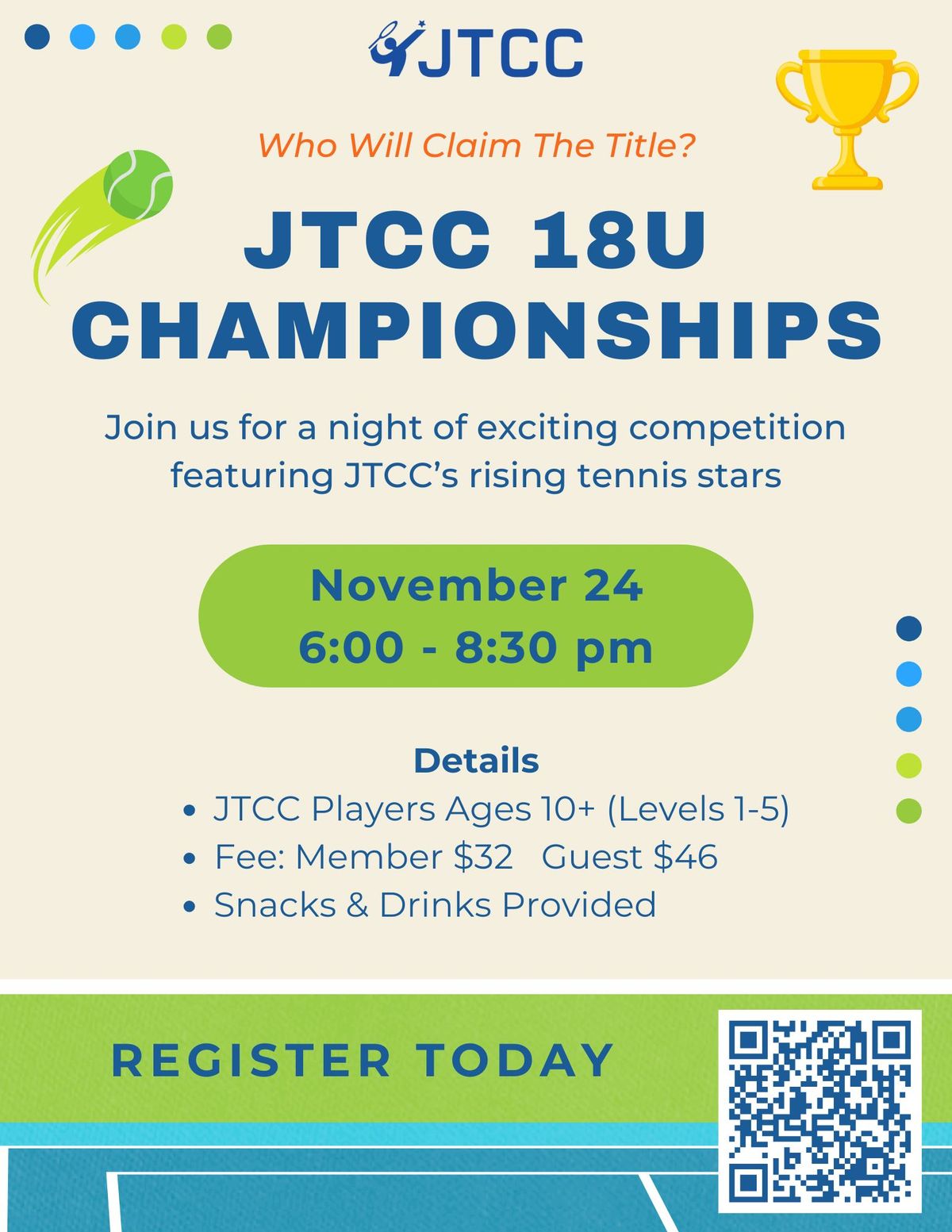 JTCC 18U Championships \ud83c\udf89\ud83c\udfbe