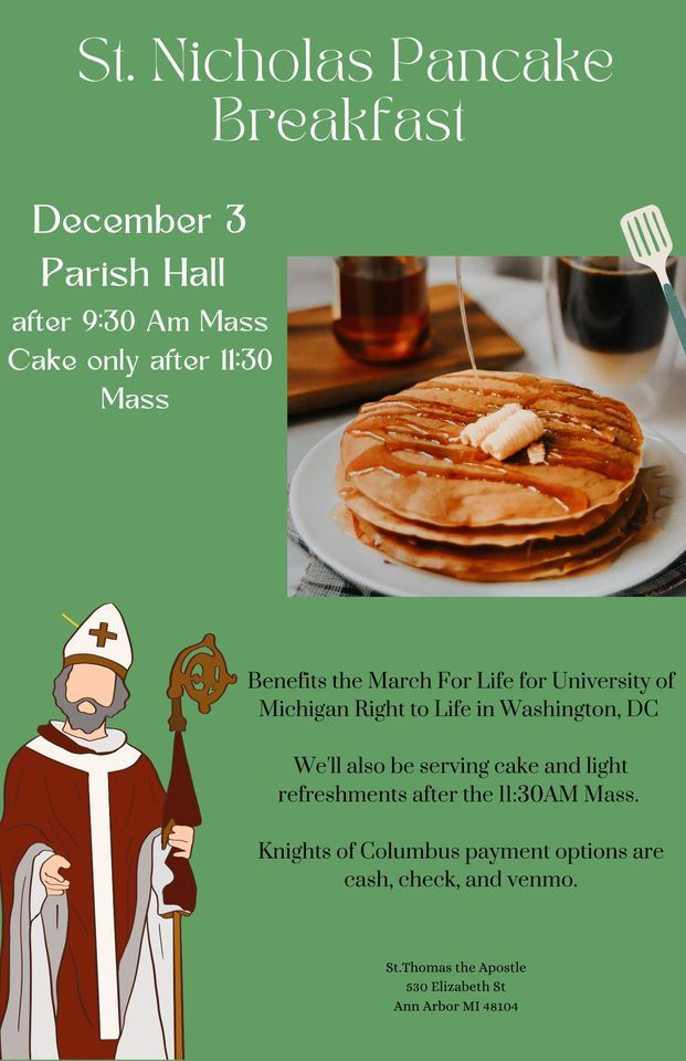 St. Nicholas Pancake Breakfast