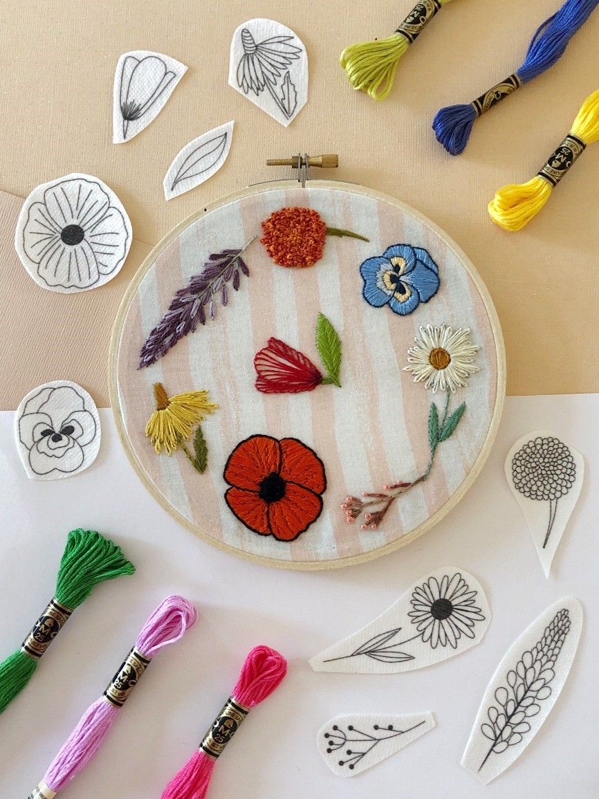 Botanical Fiber Art Workshop: Floral Embroidery Basics!